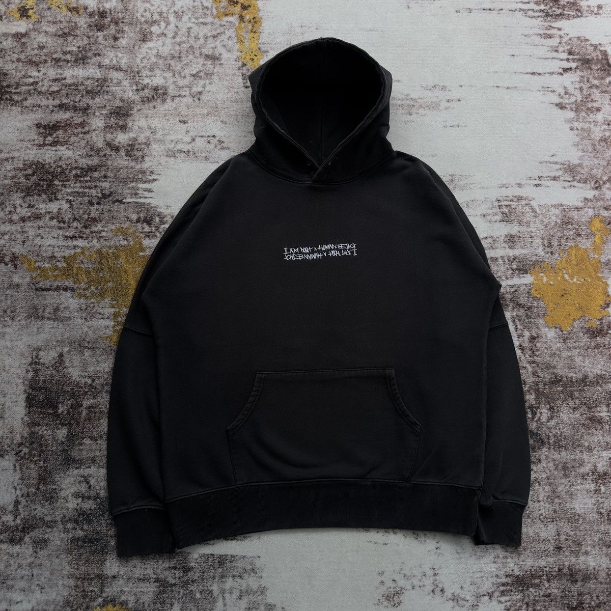 I Am Not A Human Being I AM NOT A HUMAN BEING SPELL OUT BIG LOGO BACKHIT HOODIE Size US L / EU 52-54 / 3 - 5 Thumbnail