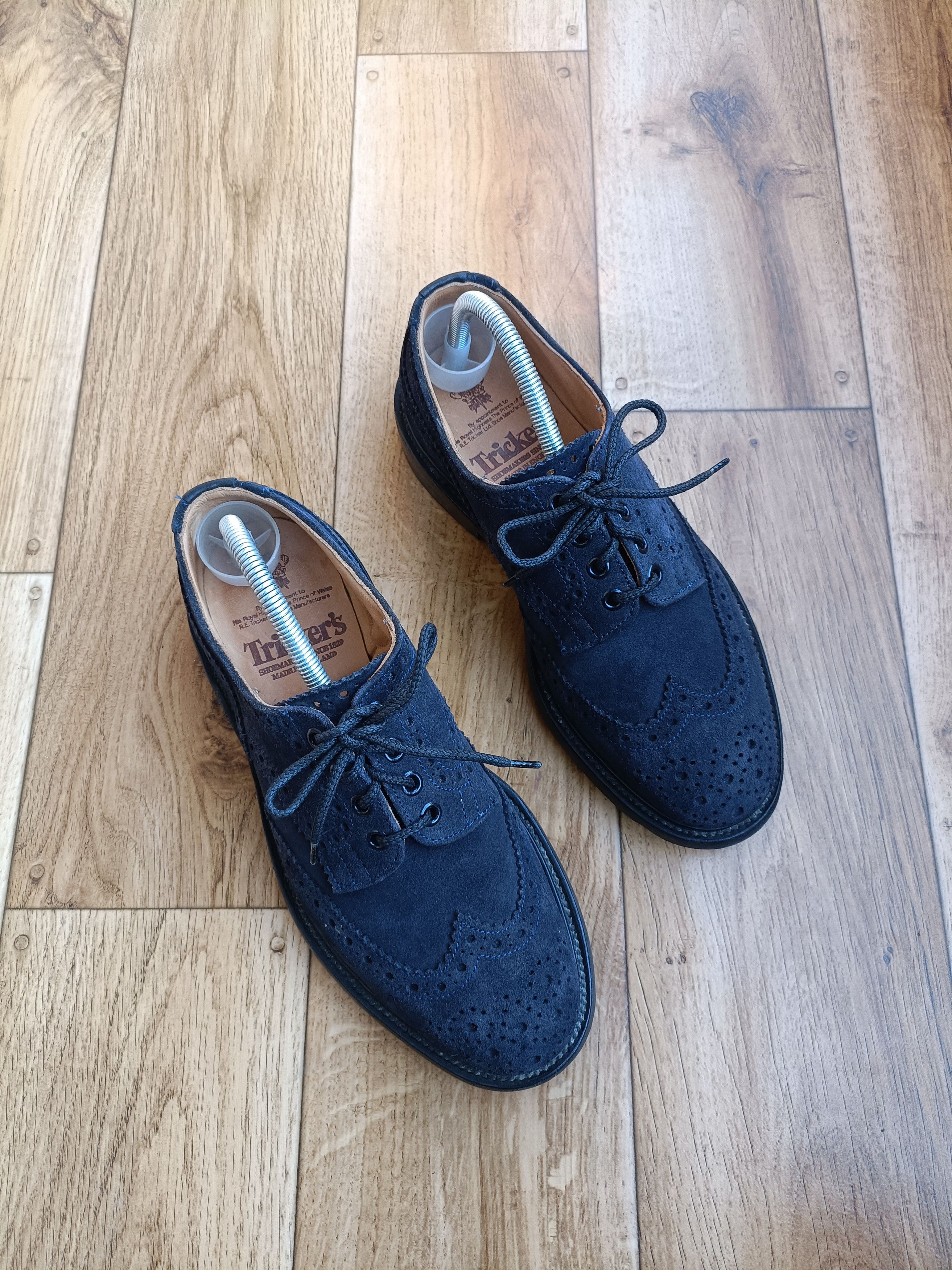 Tricker's Trickers Suede Calf Derby Brogue Size US 7 / EU 40 - 1 Thumbnail