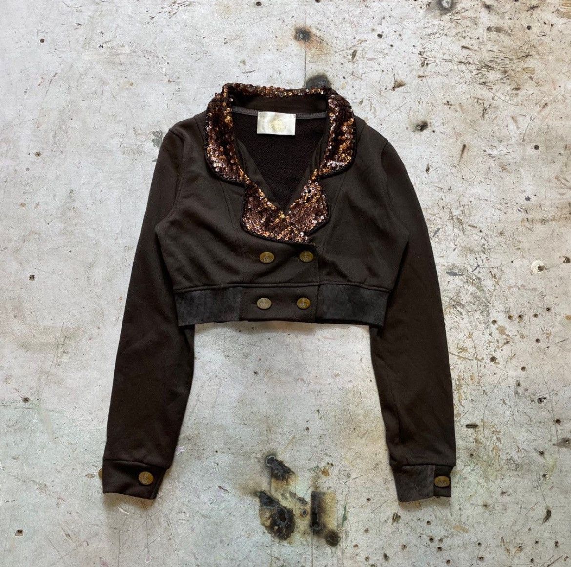Vivienne Westwood VIVIENNE WESTWOOD GOLD LABEL KNITWEAR CROP BLAZER Size S / US 4 / IT 40 - 1 Thumbnail