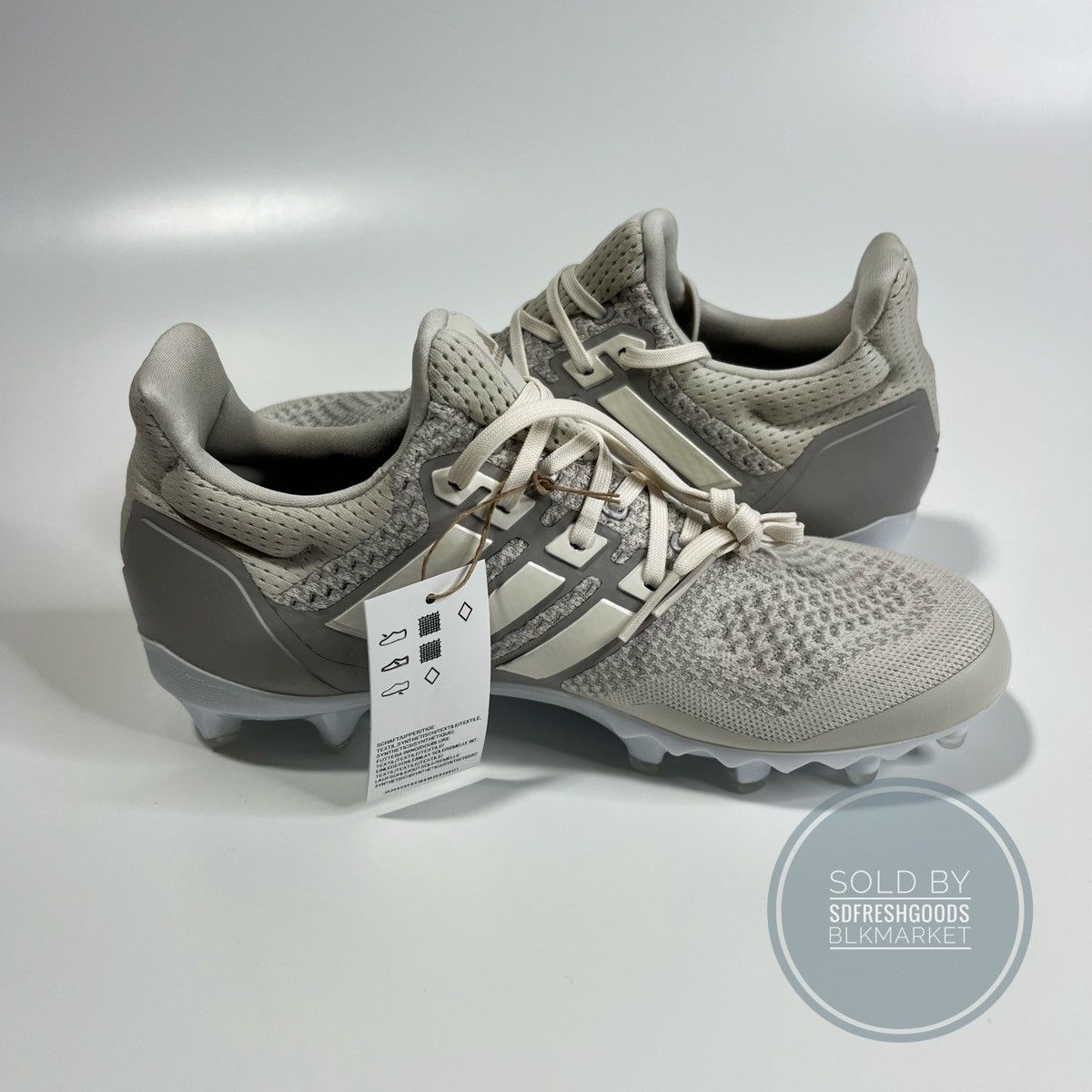 Adidas Adidas UltraBoost Footballs Cleats Talc Grey White Granite Size US 9.5 / EU 42-43 - 4 Thumbnail