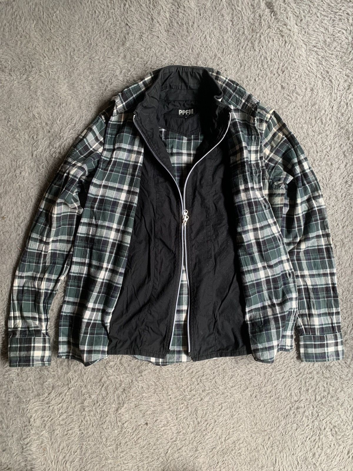 Japanese Brand Vintage PPFM Double Layered Flanel Long Shirt Size US M / EU 48-50 / 2 - 2 Thumbnail