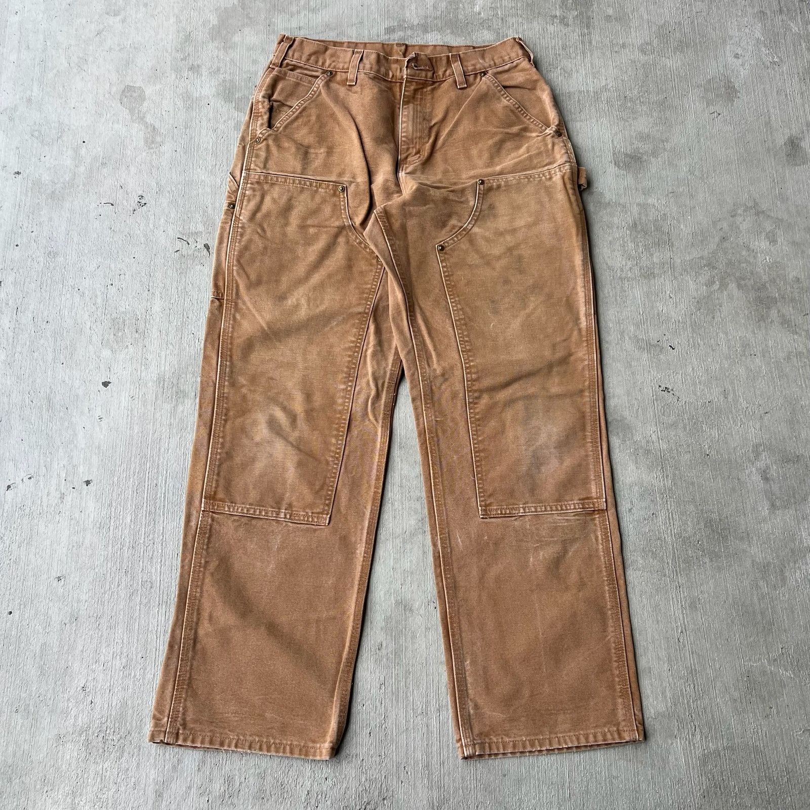 Carhartt × Vintage Carhartt brown double knee work wear carpenter pants Size US 29 - 1 Thumbnail