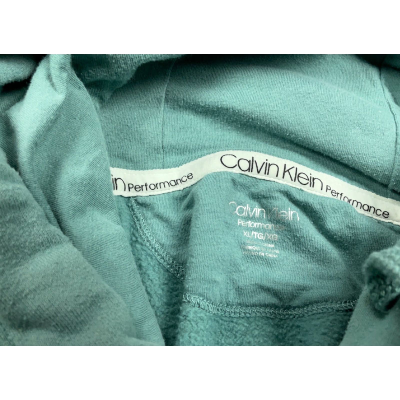 Calvin Klein Calvin Klein Hoodie Women XL Green Cropped Performance Pullover Sweatshirt Graphic Print Size XL / US 12-14 / IT 48-50 - 5 Thumbnail