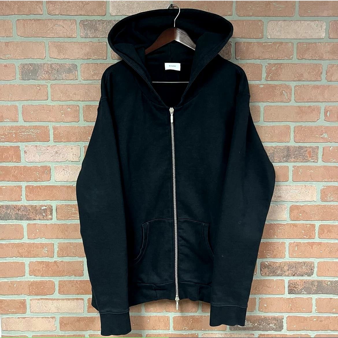 image of Rhude Cobra Zip Up Hoodie in Black, Men's (Size XL)