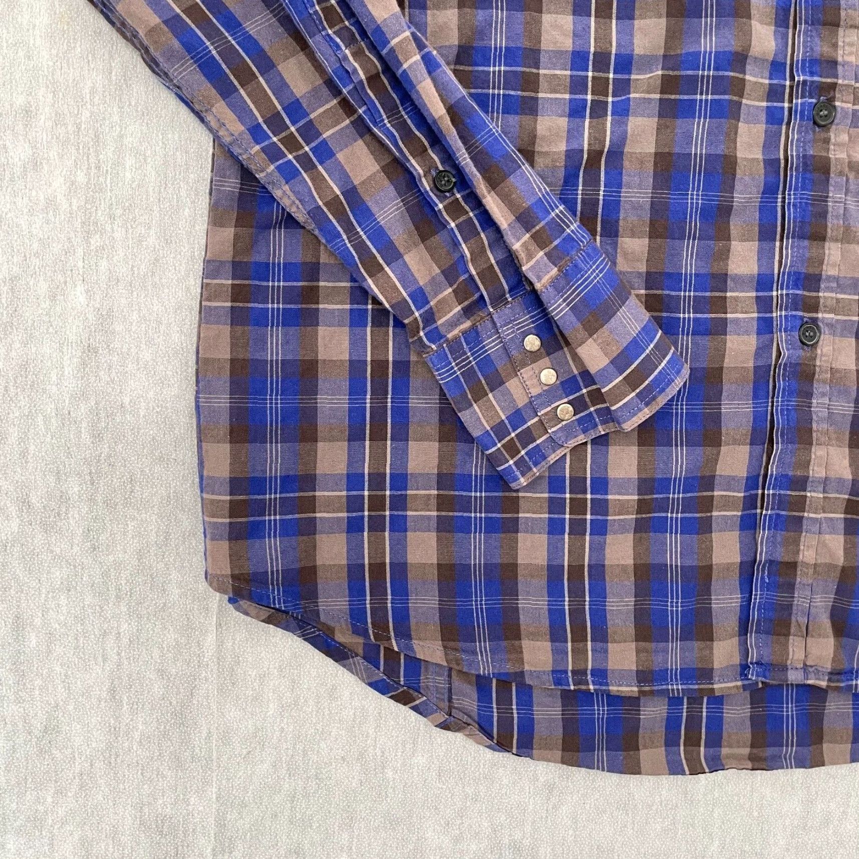 Diesel VINTAGE Diesel Shirt Men Large Blue Plaid Button-Up Long Sleeve Designer 90s Casual Size US L / EU 52-54 / 3 - 4 Thumbnail