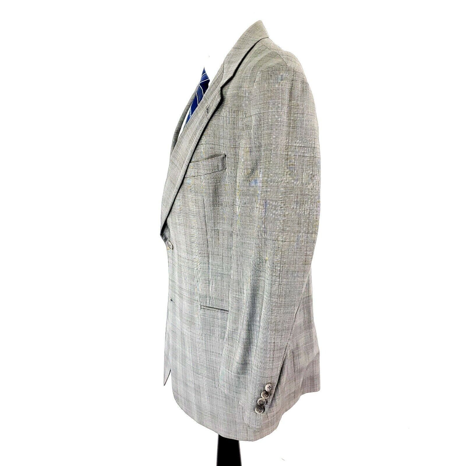 Hart Schaffner Marx Hart Schaffner Marx Gold Trumpeter Wool 2 Button Sport Coat Size 42R - 4 Thumbnail