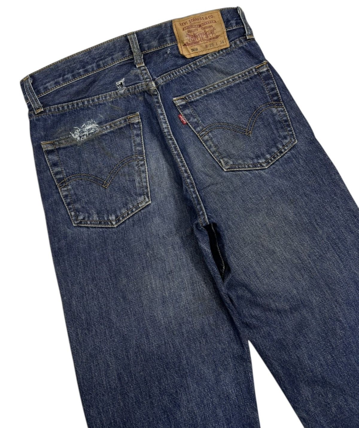 Levi's Vintage Clothing 🔥VINTAGE LEVIS 508 DISTRESSED DENIM JEANS Size US 29 - 9 Thumbnail