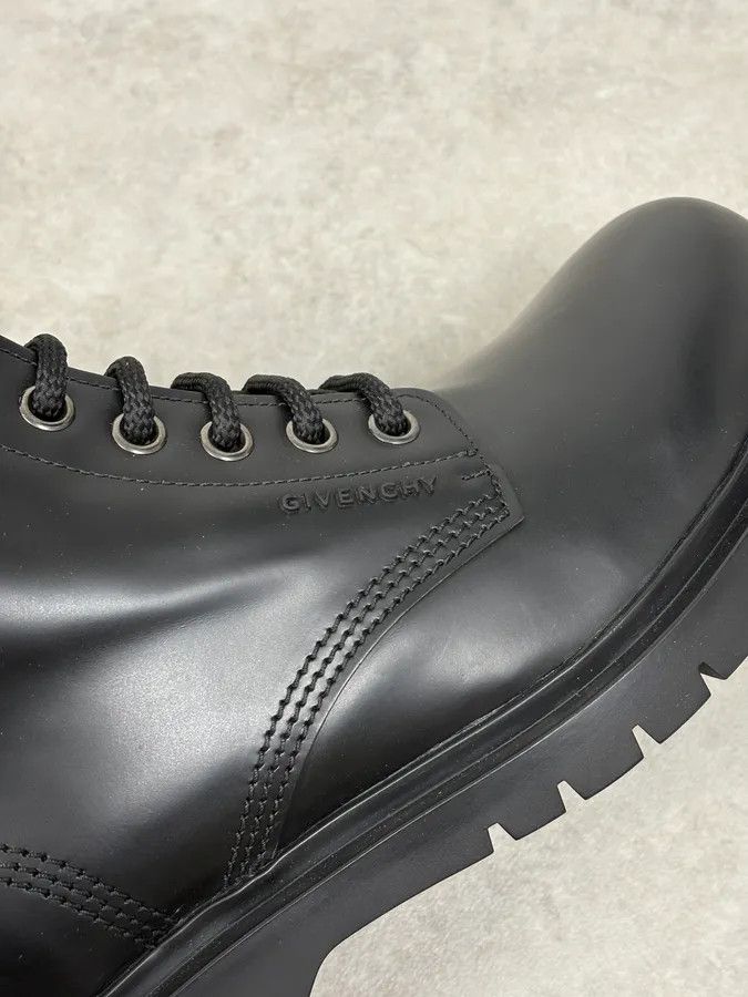 Givenchy AW2023 Givenchy Black Leather Combat Boots by Matthew Williams Size US 12 / EU 45 - 10 Thumbnail