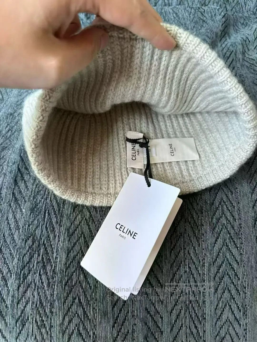Celine CELINE Triumph Gate Cashmere Beanie| Size ONE SIZE - 3 Thumbnail