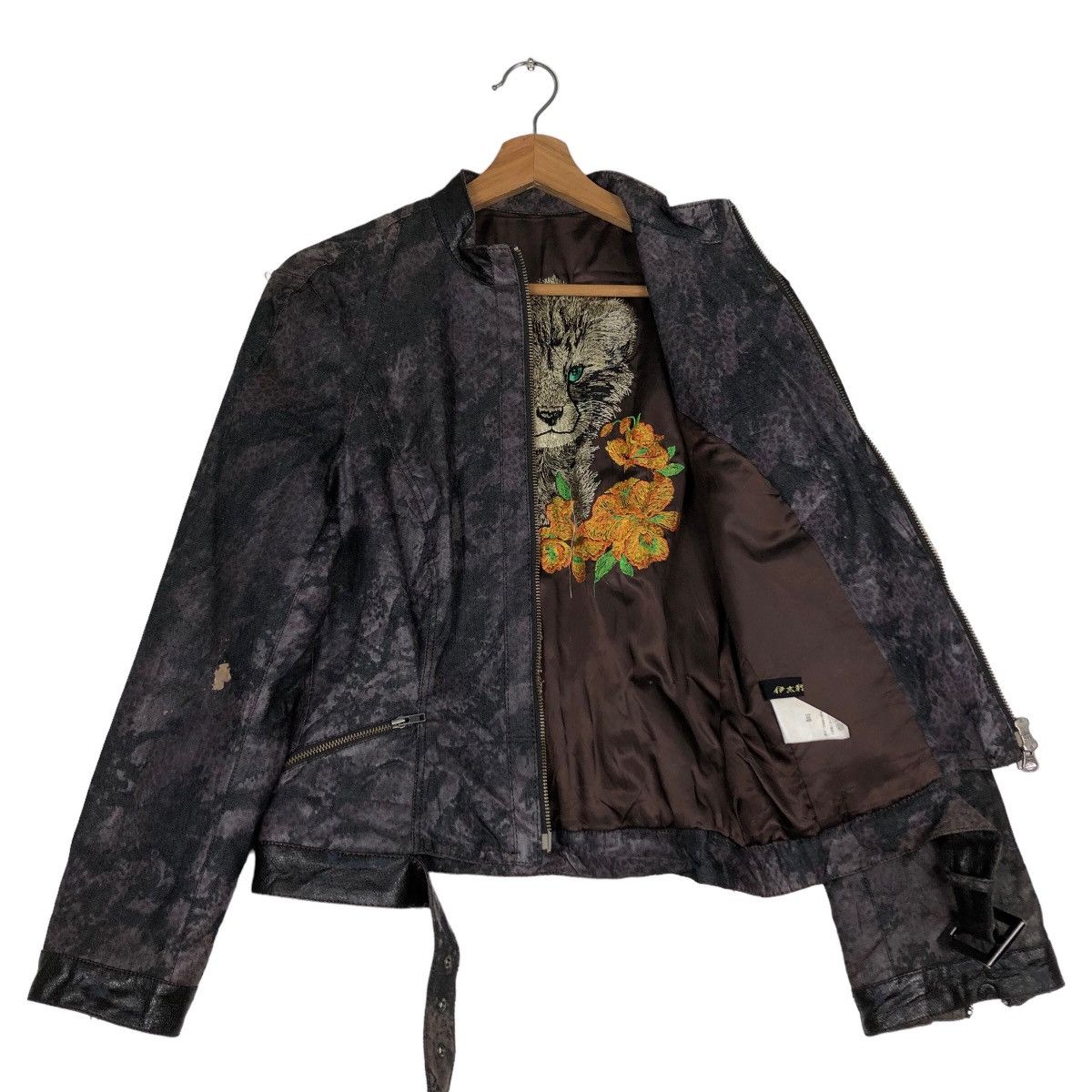 Japanese Brand 🔥Vintage Biker Jacket Bondage Design Embroidered Cat Size US M / EU 48-50 / 2 - 11 Thumbnail