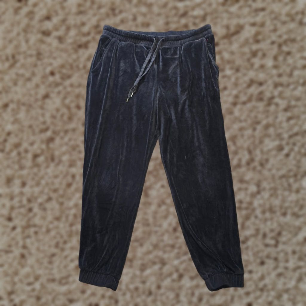 Velour Coolibar Pants Womens Large Black Velour Joggers Pull On UPF Capsule Casual Size 36" / US 14 / IT 50 - 1 Thumbnail