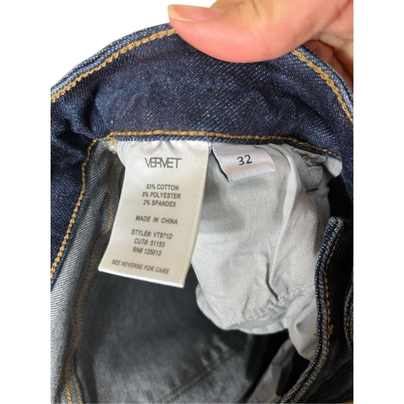 Other Vervet Amber Mid Rise Skinny Jeans Dark Wash size 32 NWT Size 32" / US 10 / IT 46 - 9 Thumbnail