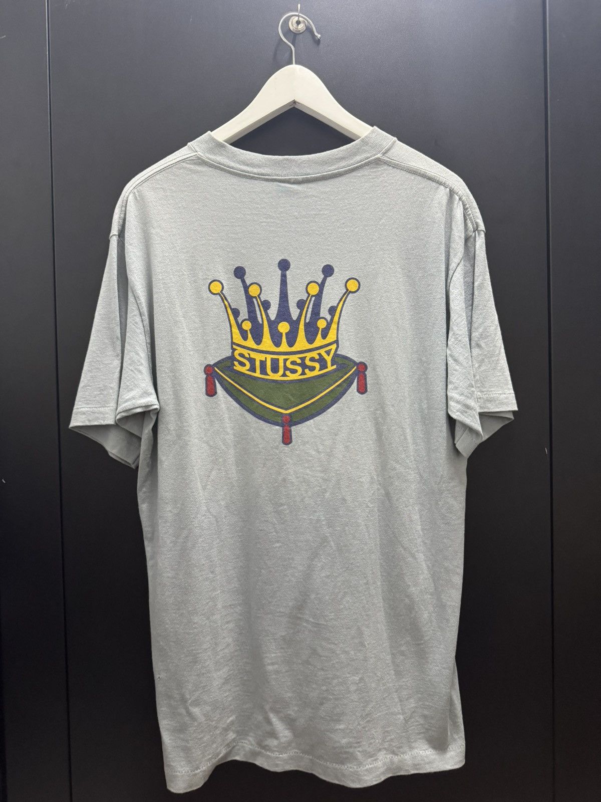 Stussy × Vintage Vintage 90s Stussy Crown Rare Logo White Tag Single Stitch Size US L / EU 52-54 / 3 - 2 Thumbnail