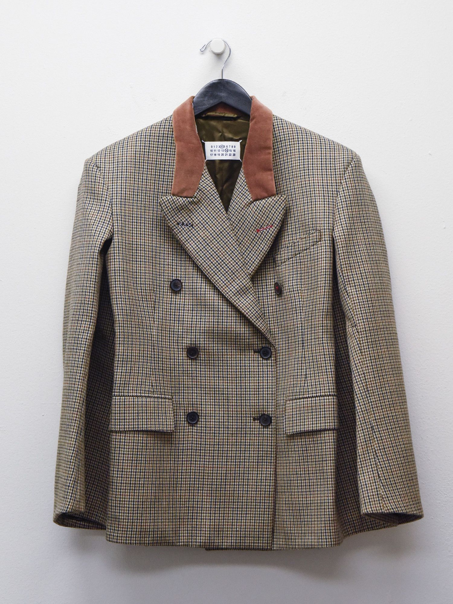 Maison Margiela MAISON MARGIELA Womens Houndstooth Cape Jacket Size S / US 4 / IT 40 - 1 Thumbnail