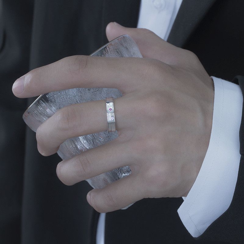 Jewelry Men's Vintage Light Luxury Index Finger Ring Size ONE SIZE - 3 Thumbnail