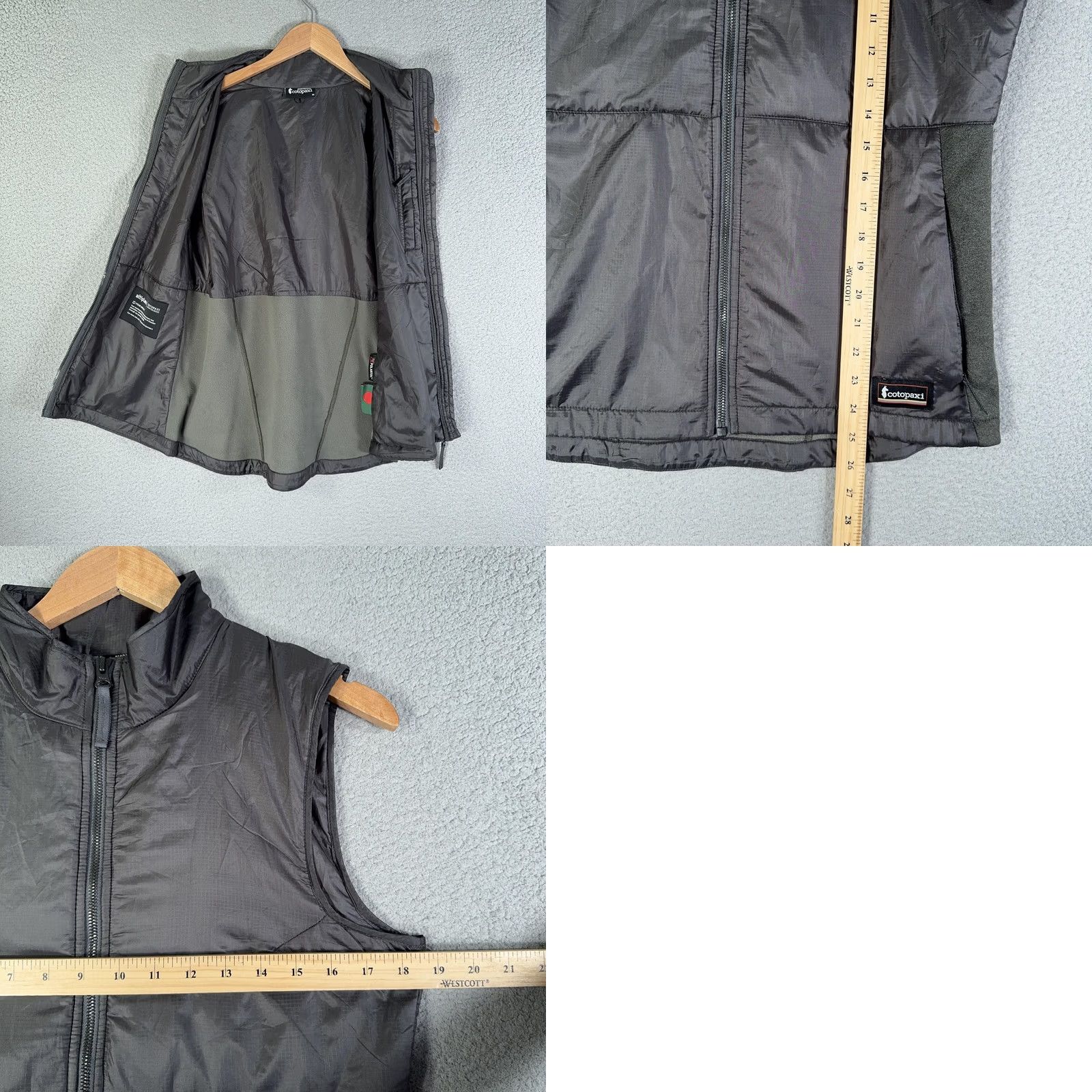 Cotopaxi Cotopaxi Altiplano Vest Mens M Charcoal Polartec Fleece Insulated Zip Pocket Lined Pockets Logo Outdoor Casual Travel Size US M / EU 48-50 / 2 - 9 Thumbnail