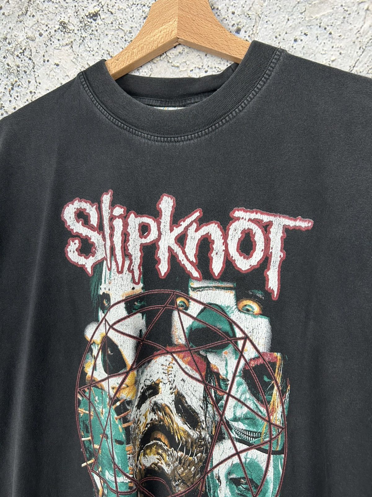 Band Tees Vintage Slipknot 90s Rock Band Tee Metal Horror Rare Aechive Size US L / EU 52-54 / 3 - 3 Thumbnail