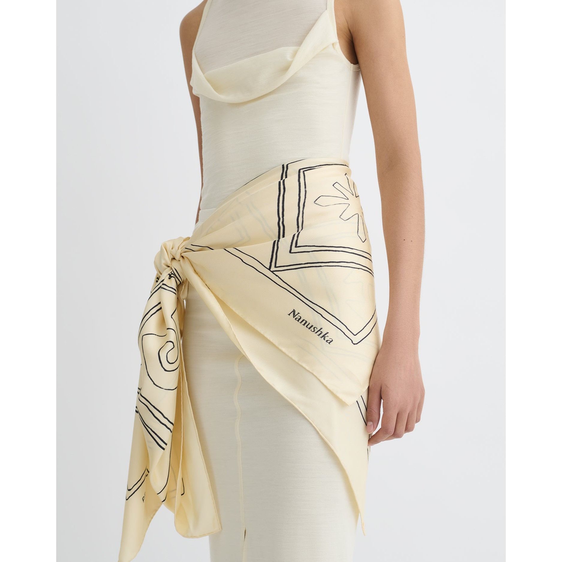Nanushka Nanushka Oversized Miani Printed Silk Scarf Size ONE SIZE - 7 Thumbnail