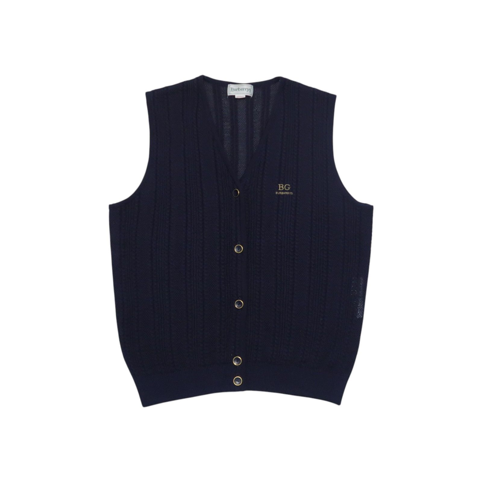 Burberry Vintage 90s Burberrys Golf Mesh Vest Knitwear Size US M / EU 48-50 / 2 - 1 Thumbnail