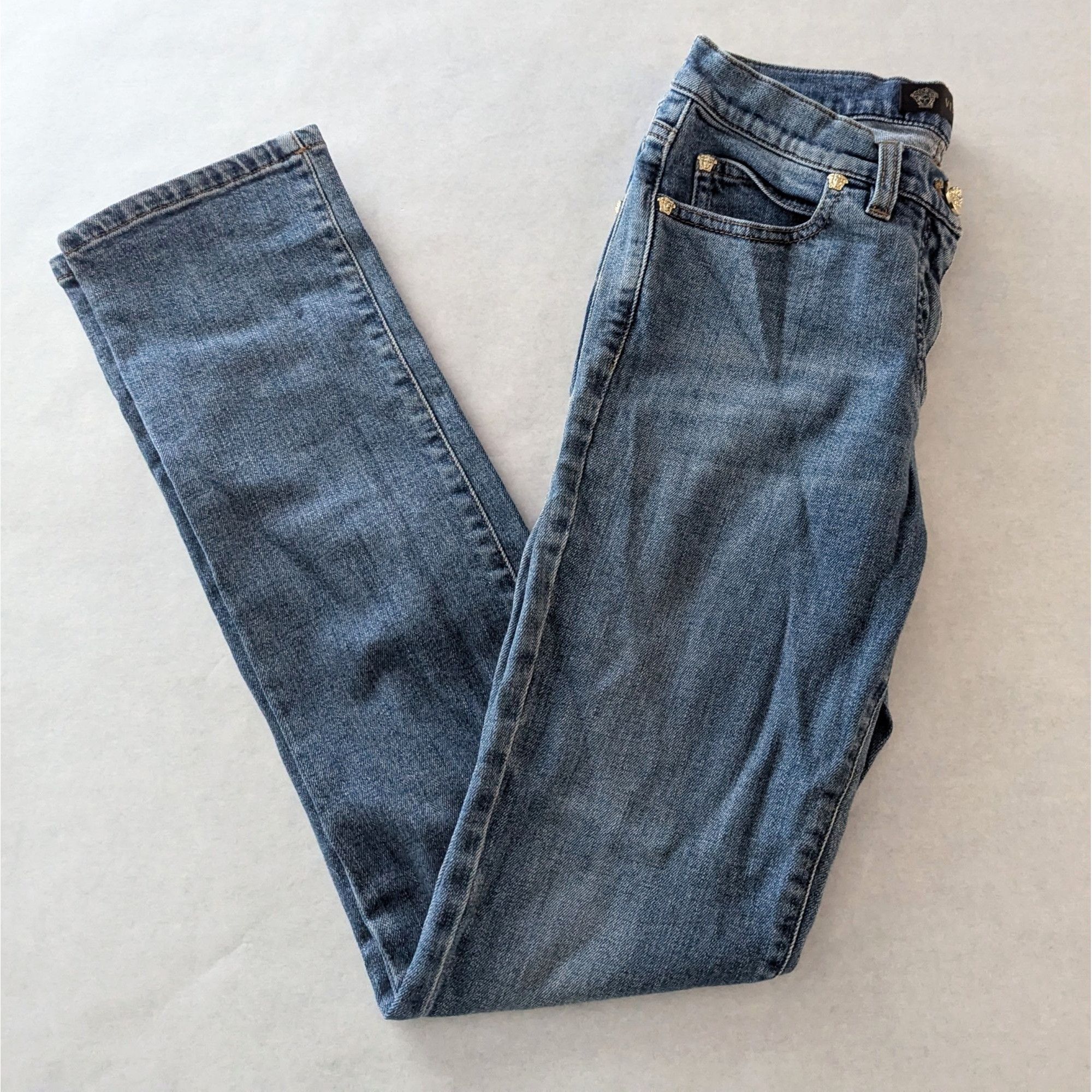 Versace Versace Women's Embroidered Jeans 28 Authentic Made In Italy Size 28" / US 6 / IT 42 - 16 Thumbnail