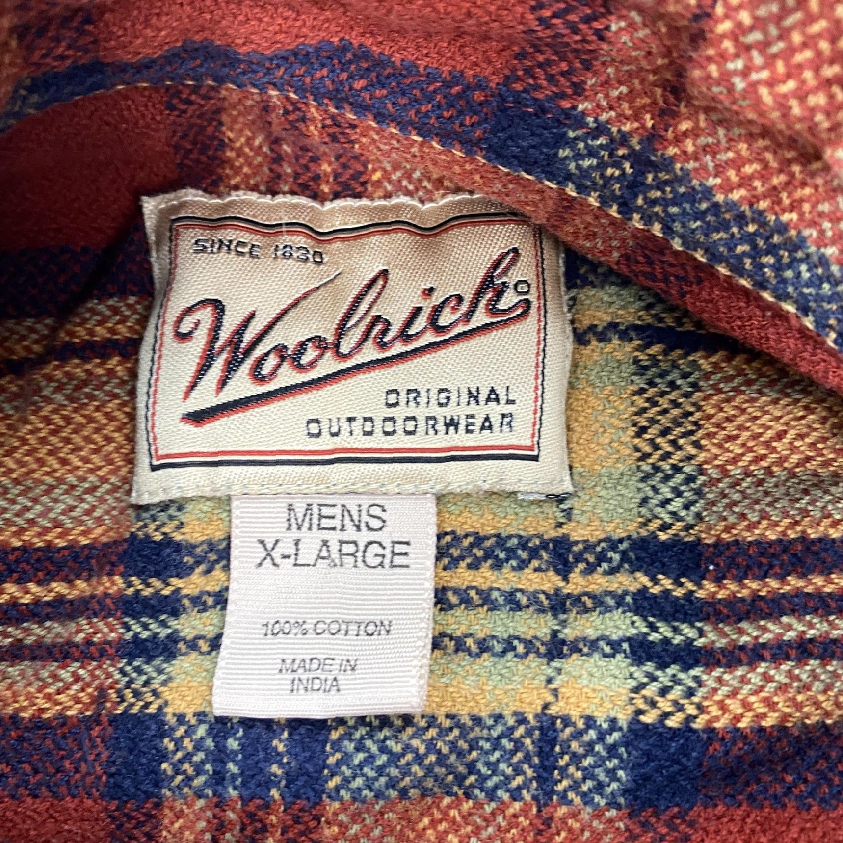 Vintage Woolrich Flannel Shirt Mens XL Orange Plaid Long Sleeve Button-Up Outdoor Size US XL / EU 56 / 4 - 5 Thumbnail