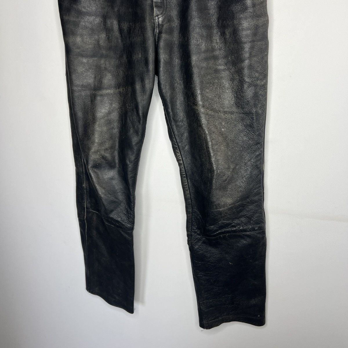 Genuine Leather × Seditionaries × Vintage Vintage LOUIS Genuine Leather Pants Trousers Rave Size US 34 / EU 50 - 2 Thumbnail