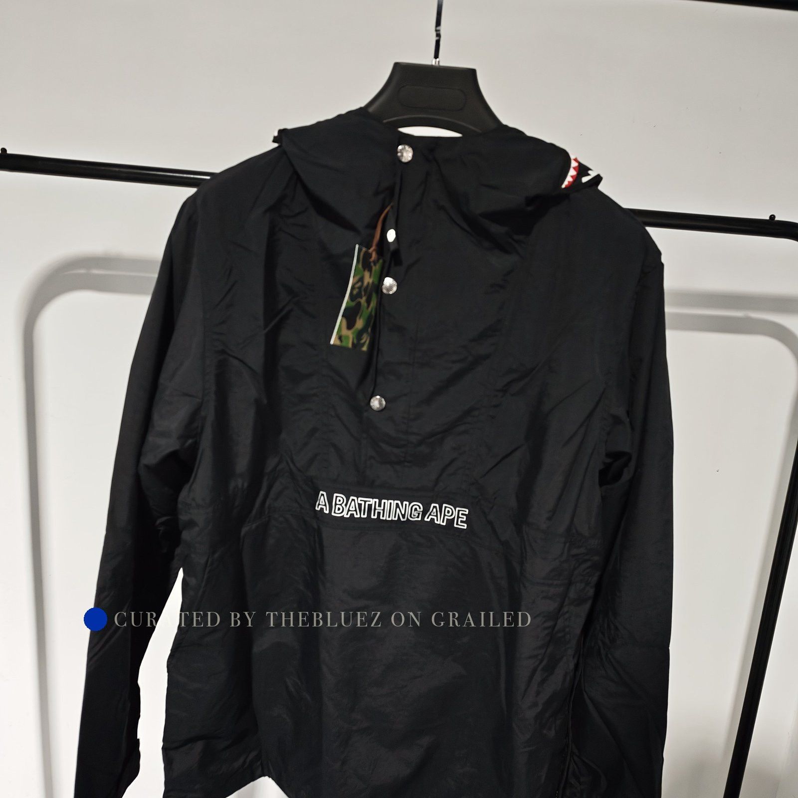 Bape Black Hooded Light Jacket with Camo Detail Size US XL / EU 56 / 4 - 1 Preview
