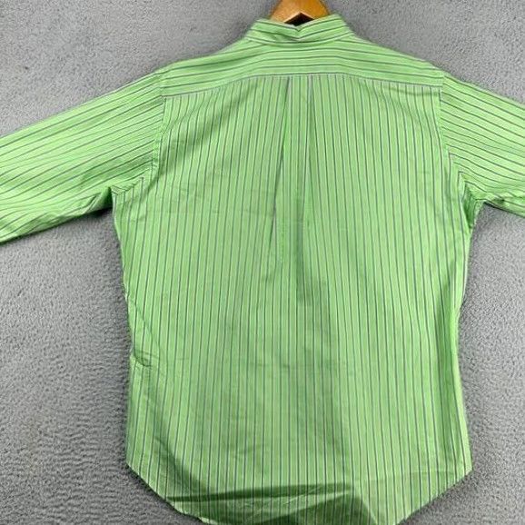 Ralph Lauren Ralph Lauren Button Down Shirt Adult Large Green Black Striped Classic Fit Mens Size US L / EU 52-54 / 3 - 3 Thumbnail