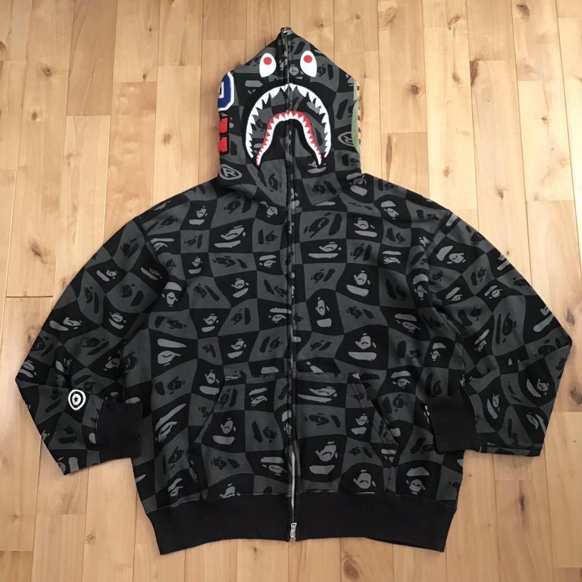 Bape BAPE FACE logo shark full zip hoodie a bathing ape | Grailed