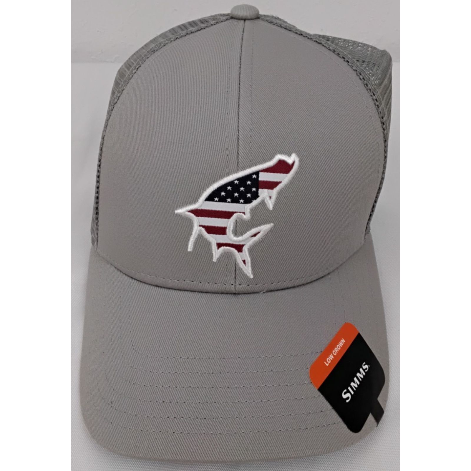 Simms Simms USA Catch Trucker Sterling Gray Ball Cap New With Tag Size ONE SIZE - 2 Thumbnail