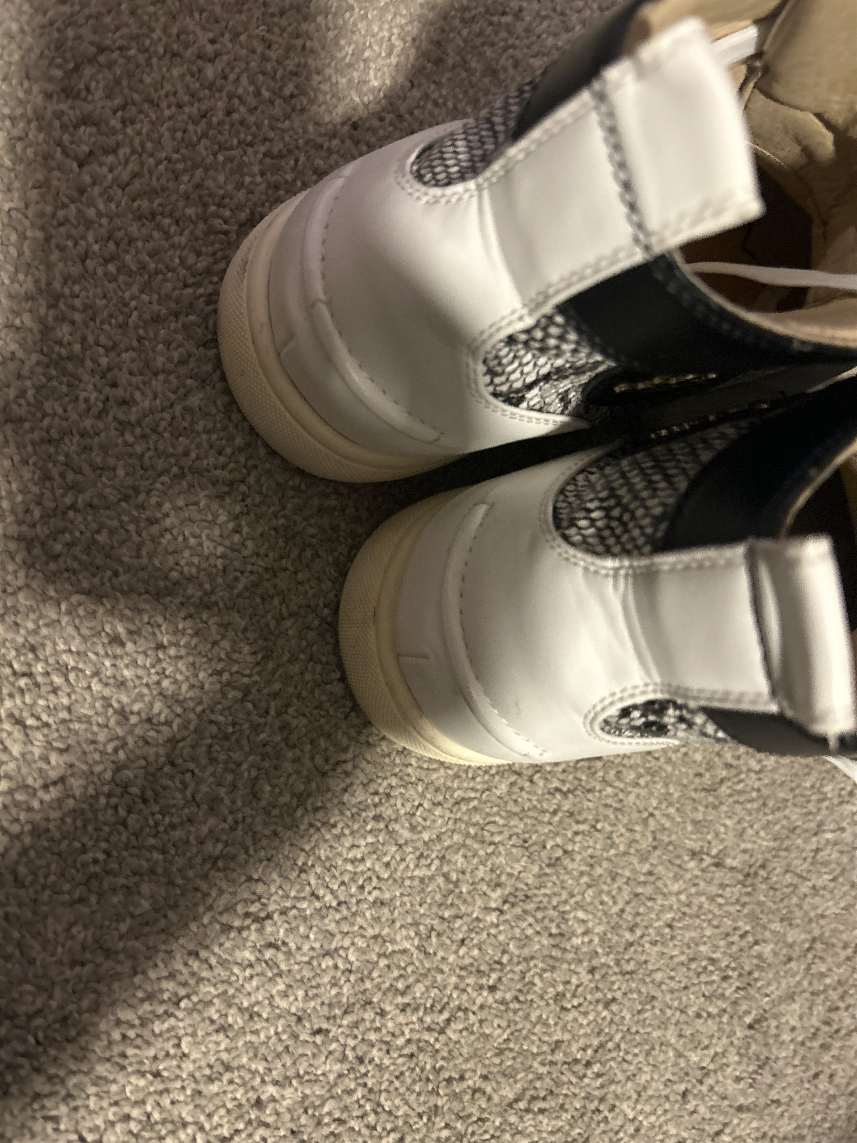 Christian Louboutin Christian Louboutin Spikes black white snakeskin gold spikes Size US 12.5 / EU 45-46 - 4 Thumbnail