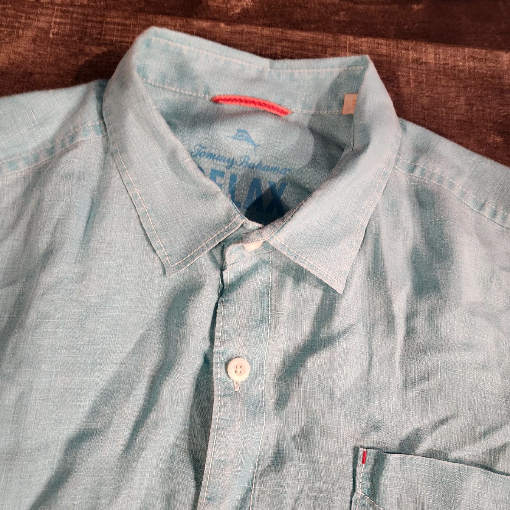 Tommy Bahama Tommy Bahama Shirt 2XL Button-Up Long Sleeve Linen Beach Teal Blue Casual Mens Size US XXL / EU 58 / 5 - 5 Thumbnail