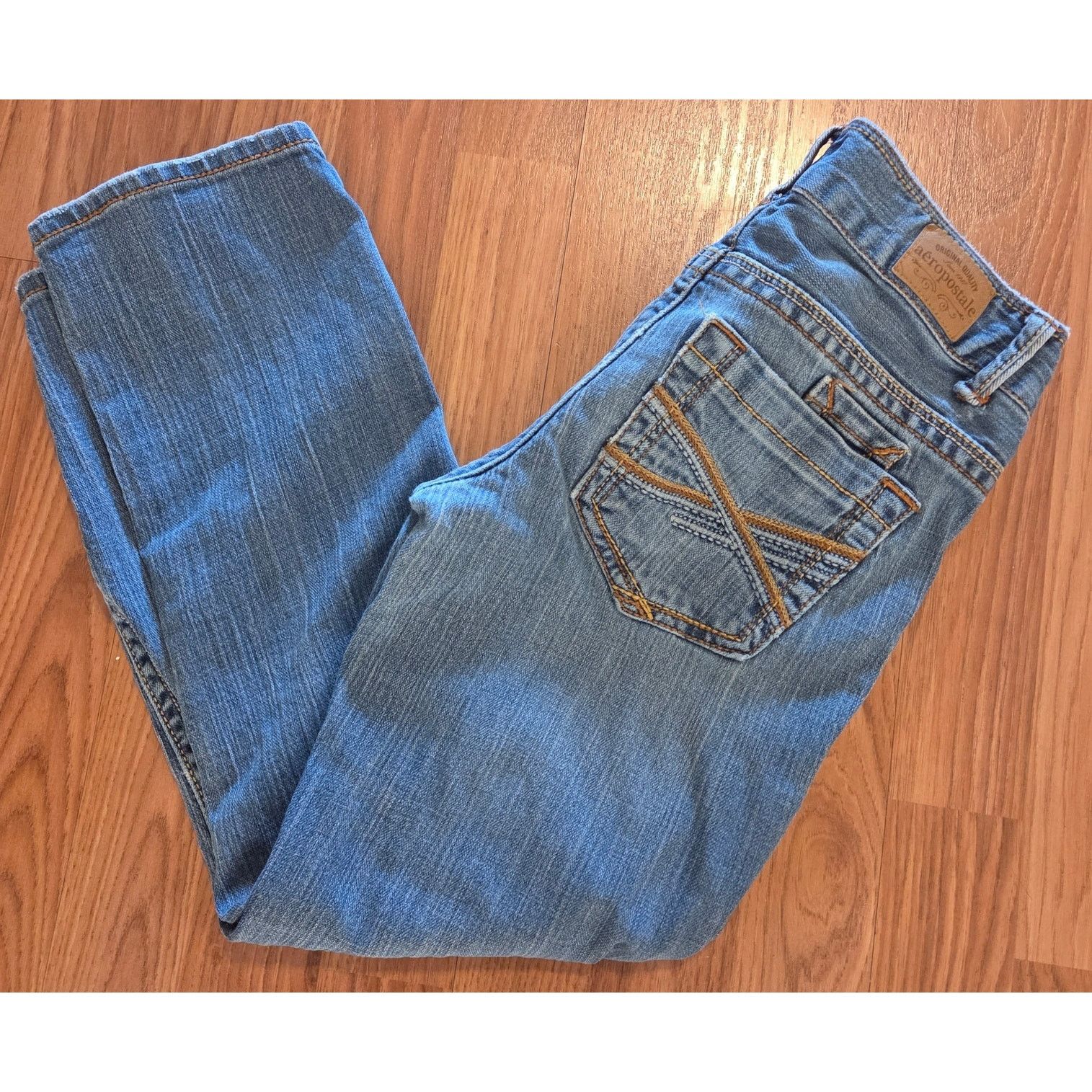 Aeropostale Aeropostale Acid Wash Distressed Boyfriend Jeans - Size 3/4 Size 25" / US 0 / IT 36 - 3 Thumbnail