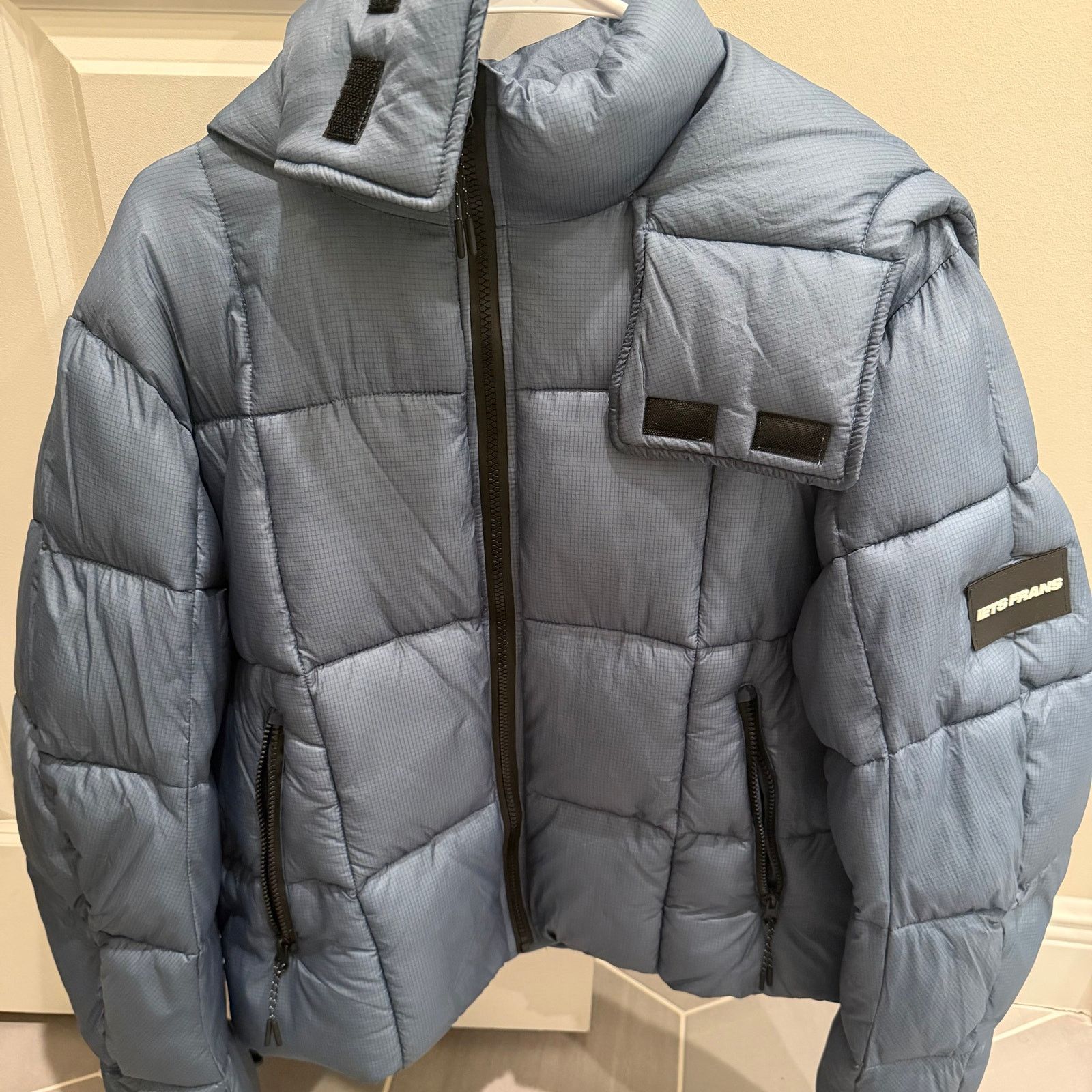 Urban Outfitters Urban Outfitters Iets Frans Unisex Blue Puffer Jacket Size US M / EU 48-50 / 2 - 2 Thumbnail