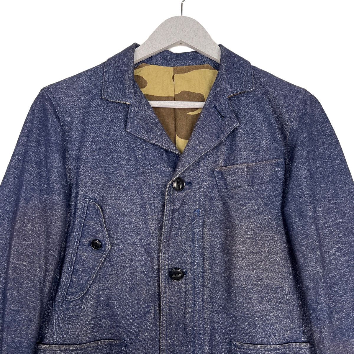 Indigo 🔥 HYPERION INDIGO BLUE CAMO LINING CHORE JACKET MADE MADE Size US S / EU 44-46 / 1 - 3 Thumbnail