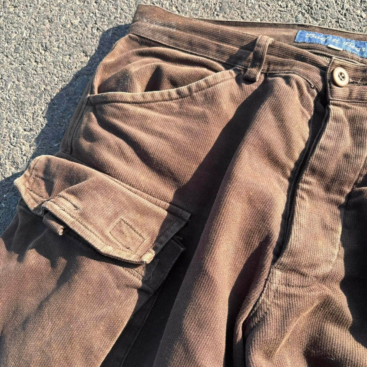 Vintage Vintage Bull & Bear Brown Corduroy Cargo Pants Size US 32 / EU 48 - 5 Thumbnail