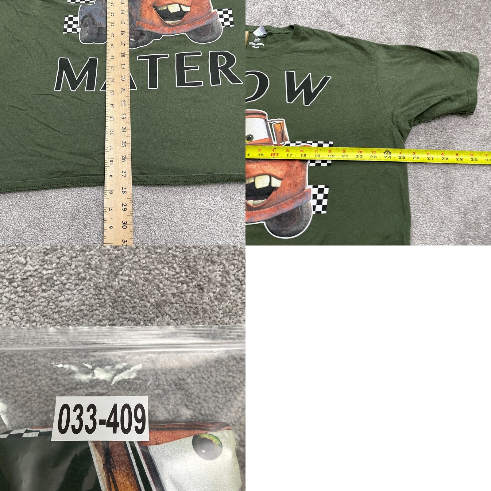 Port & Company Port & Company Disney Pixar Cars Tow Mater Graphic T-Shirt Mens 2XL Green Crew Size US XXL / EU 58 / 5 - 8 Thumbnail