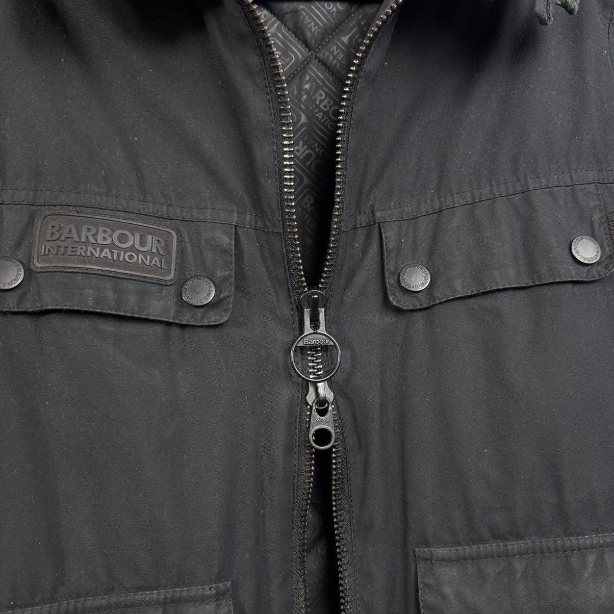 Barbour Vintage Barbour Biker Wax Binder Jacket Bomber Fur Size US L / EU 52-54 / 3 - 11 Thumbnail