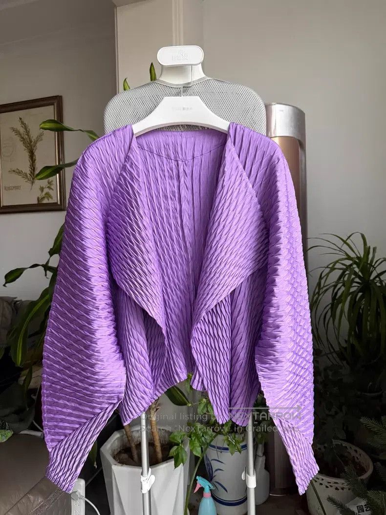 Issey Miyake Issey Miyake Big Fish Scale Purple Coat Size M / US 6-8 / IT 42-44 - 1 Thumbnail