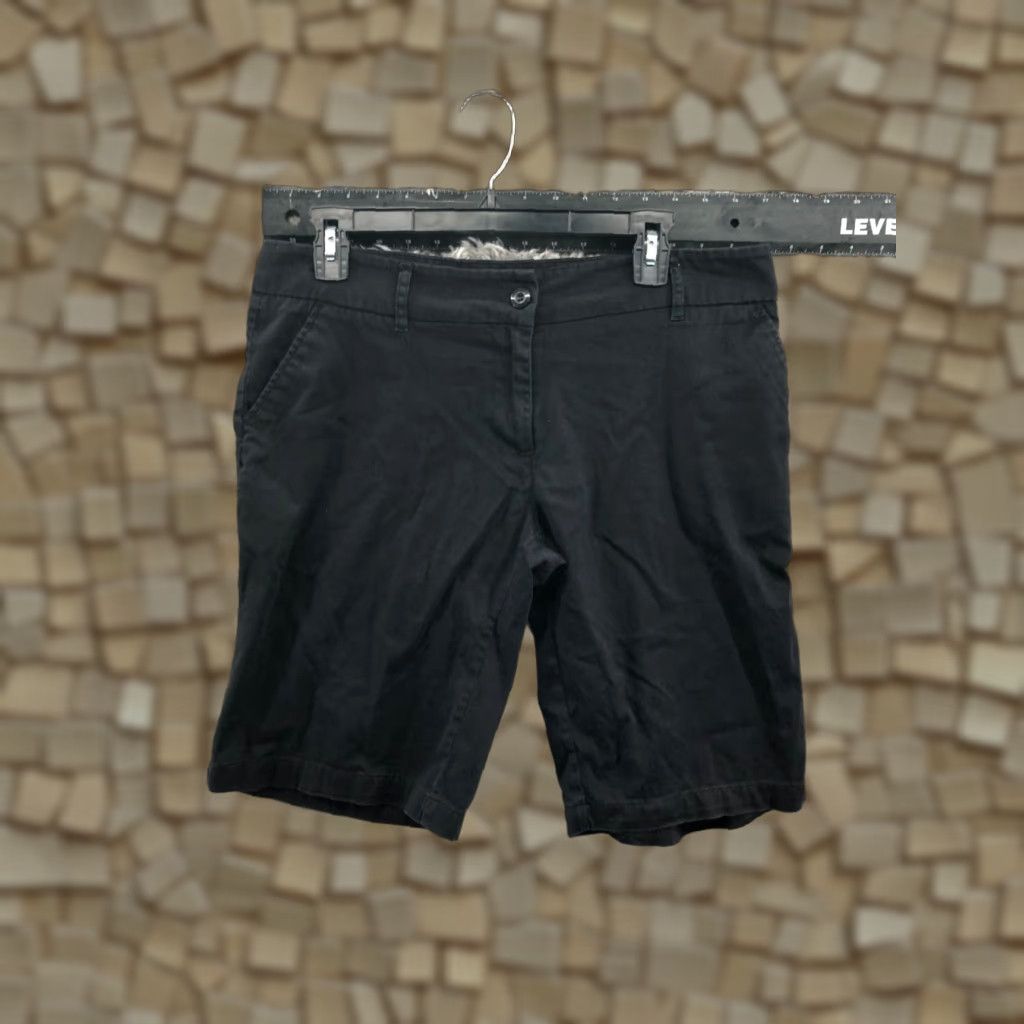 Vintage PER SE Chino Shorts Womens Size 10 Mid Rise Dark Wash Black Size 32" / US 10 / IT 46 - 1 Thumbnail