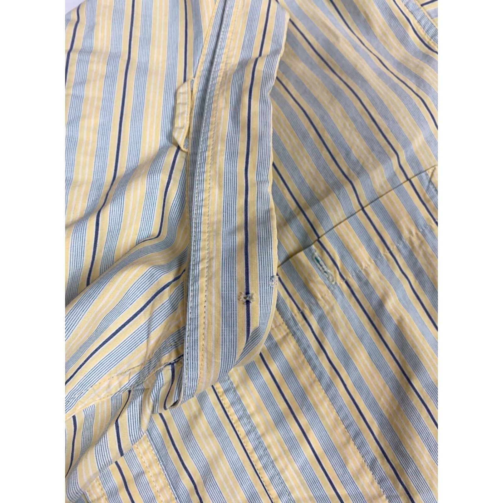 Timberland Timberland Mens Shirt Large Yellow Striped Weathergear Button Down Size US L / EU 52-54 / 3 - 5 Thumbnail