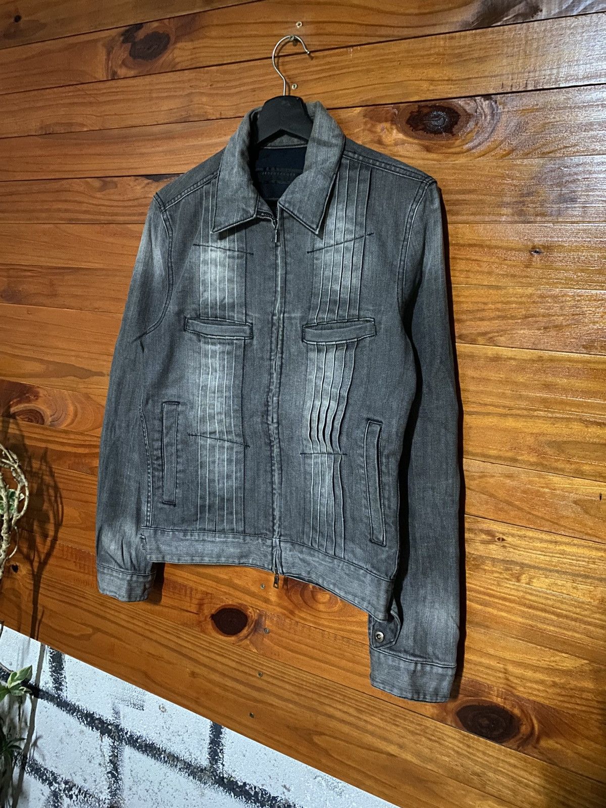 Japanese Brand Ground Floor Grey Denim Jacket – Vintage-Style Men’s Casual Size US S / EU 44-46 / 1 - 4 Thumbnail