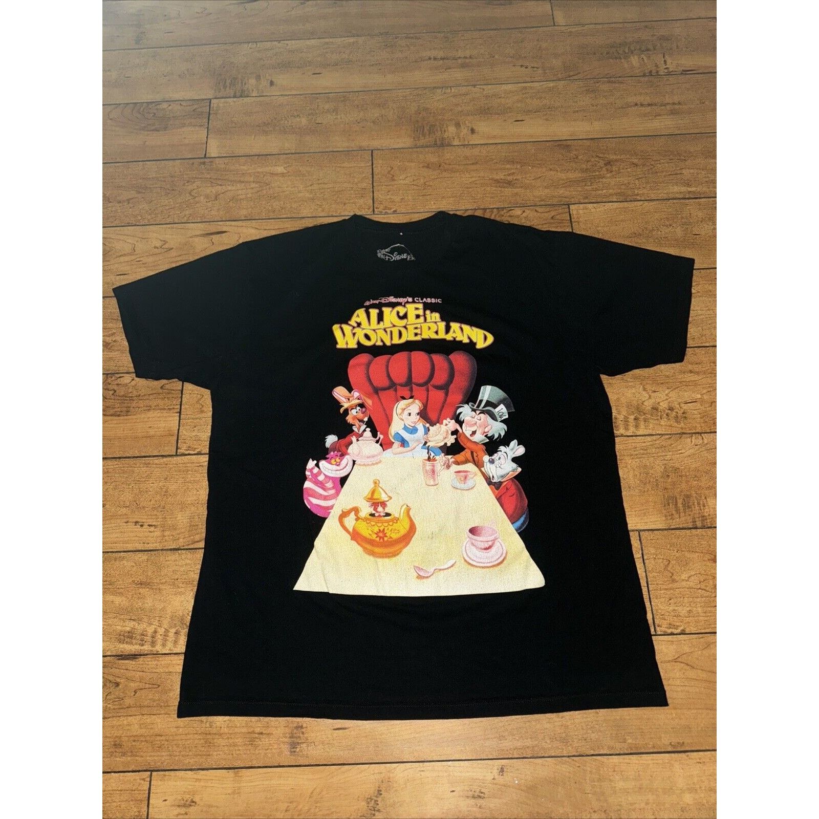 Band Tees × Disney Disney Alice And Wonderland Tea Party T-Shirt Black XL 22x27 Size US XL / EU 56 / 4 - 1 Thumbnail