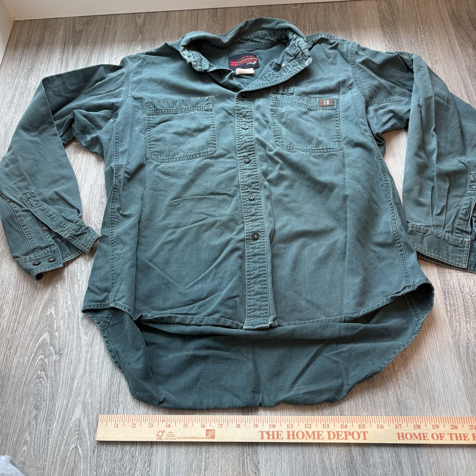 Wrangler Wrangler Riggs Workwear Men's XL Green Heavy Twill Long Slee Size US XL / EU 56 / 4 - 5 Thumbnail