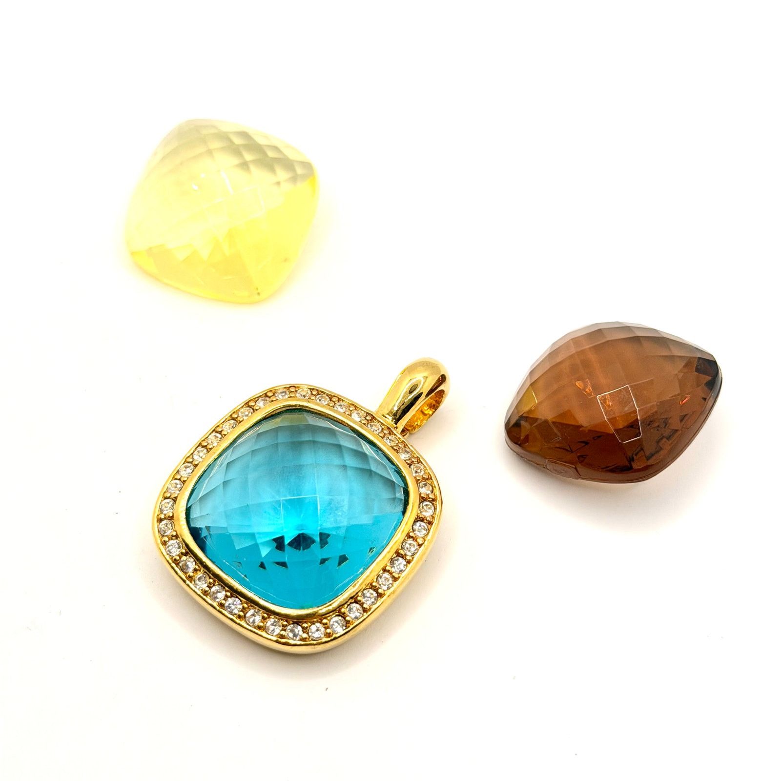Joan Rivers Joan Rivers Gold Interchangeable Faux Gemstone Pendant Size ONE SIZE - 1 Thumbnail