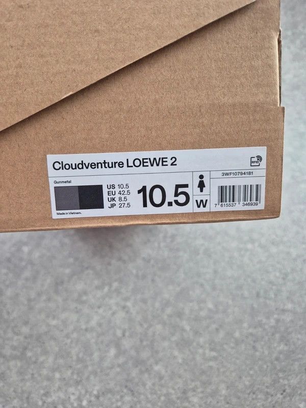 Loewe On Loewe Cloudventure 2.0 Mens Gray Sneakers Size 42.5 Size US 10.5 / EU 43-44 - 8 Thumbnail