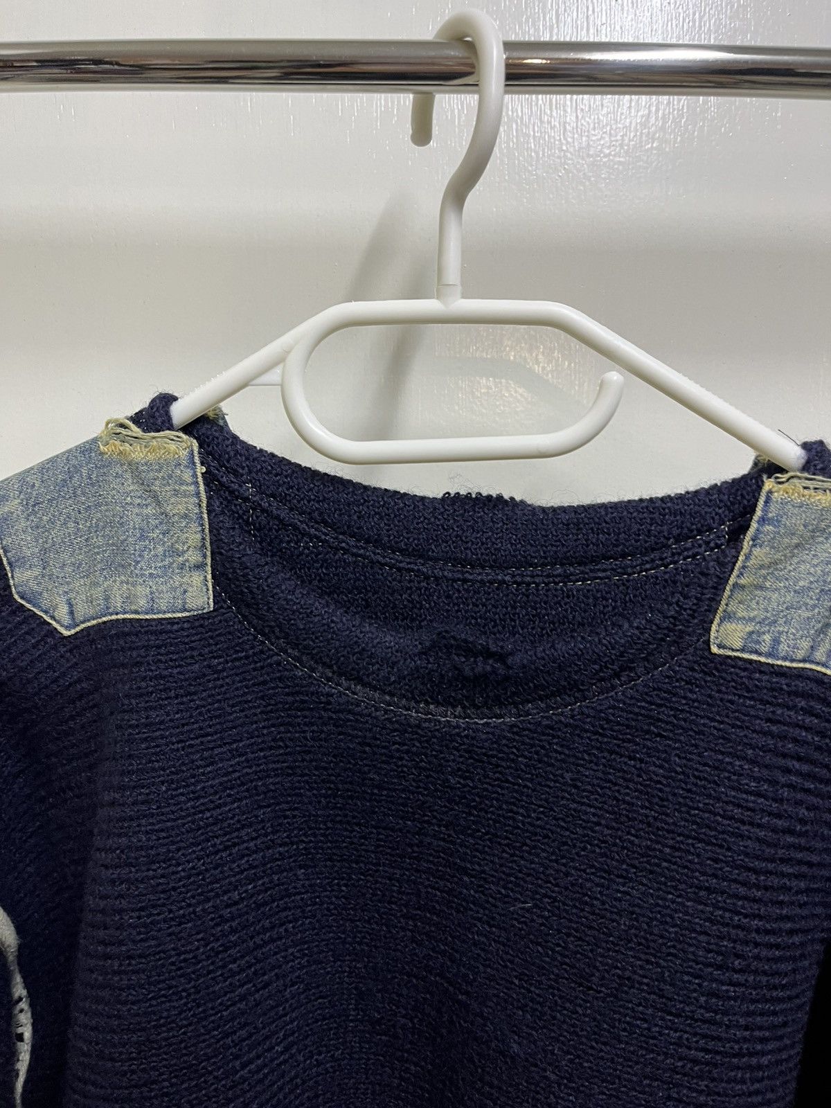Maison Margiela Maison Margiela Leather Patch Sweater Size US S / EU 44-46 / 1 - 4 Thumbnail