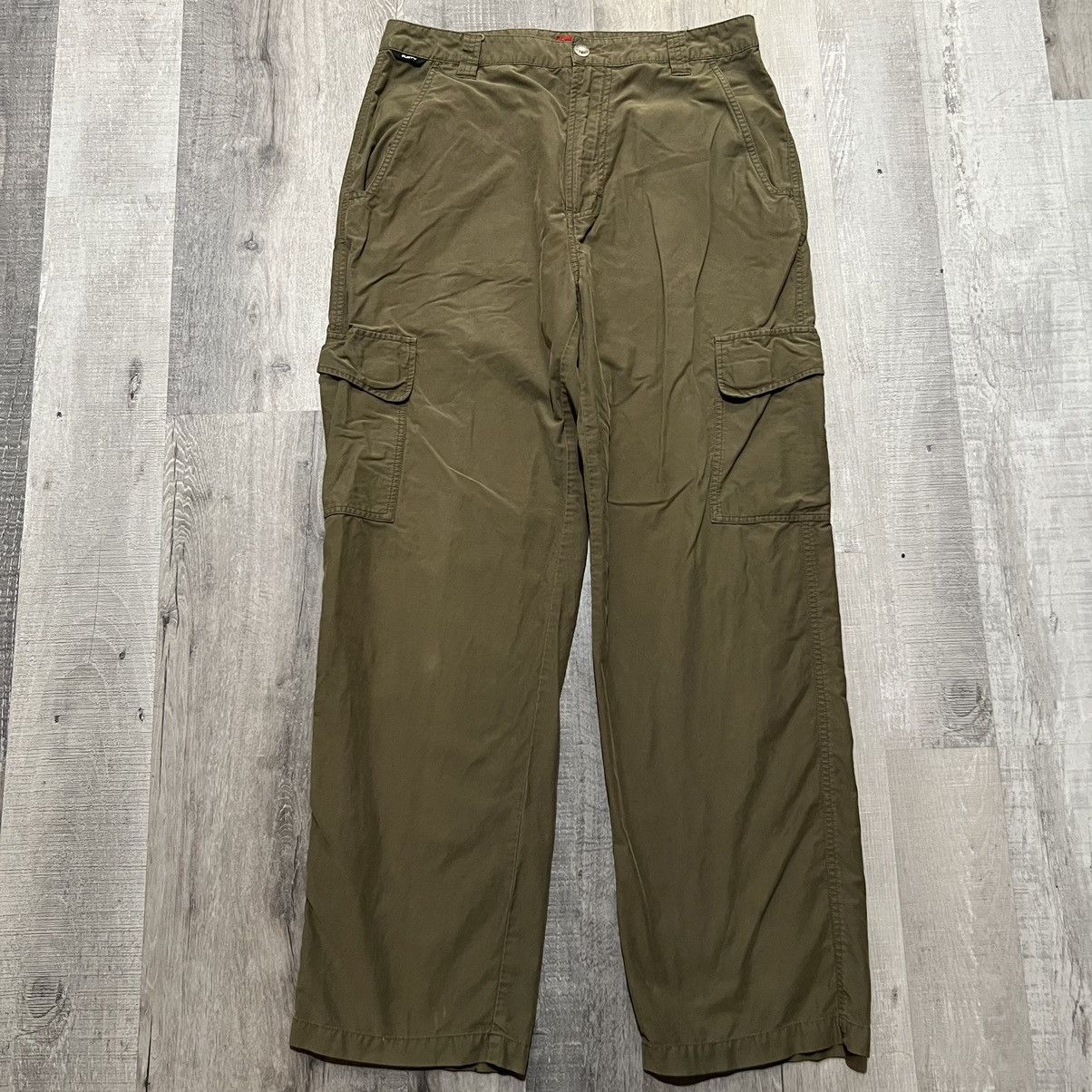 Rusty × Vintage VTG Rusty Cargo Military Brown Baggy Y2K SURF Skater Pants Size US 33 - 1 Thumbnail
