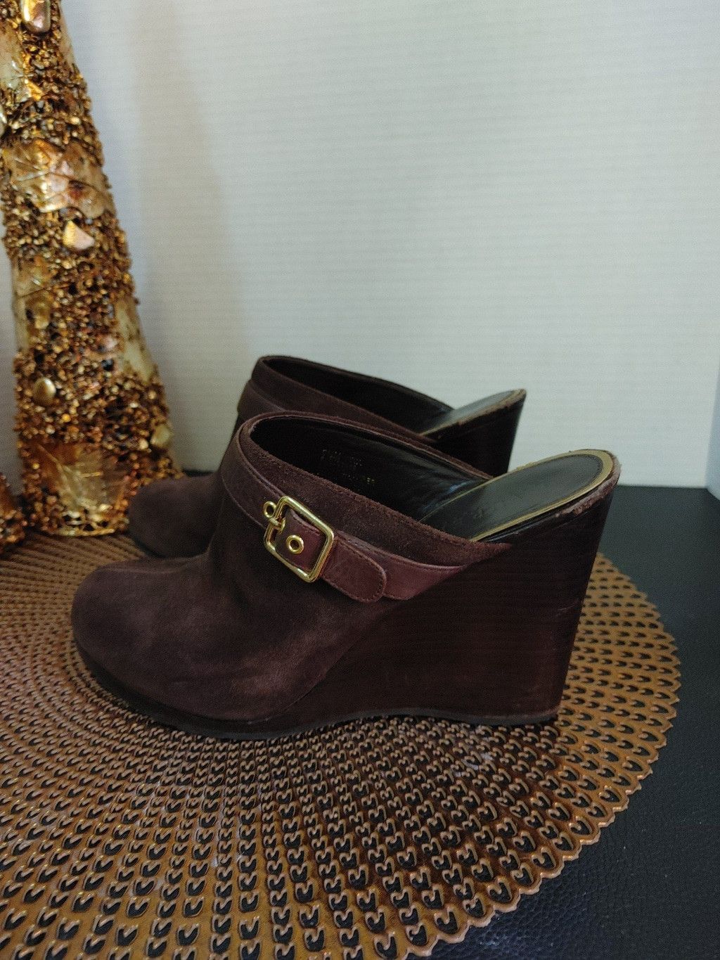 Ralph Lauren Ralph Lauren Yeva Suede Wedges Size 9.5M Size US 9.5 / IT 39.5 - 3 Thumbnail