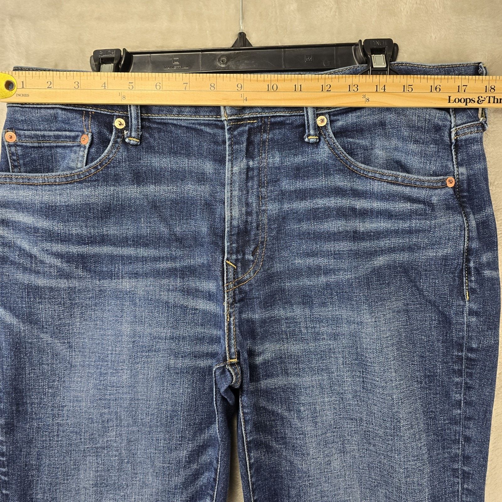 American Eagle Outfitters American Eagle Original Straight Jeans 33x30 (Fits 36x28) Size US 36 / EU 52 - 9 Thumbnail